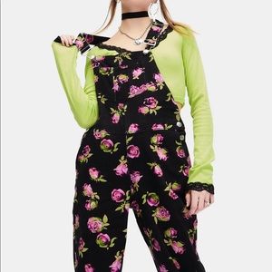 Delias Rose Floral Overalls Jumper Dolls Kill Plus